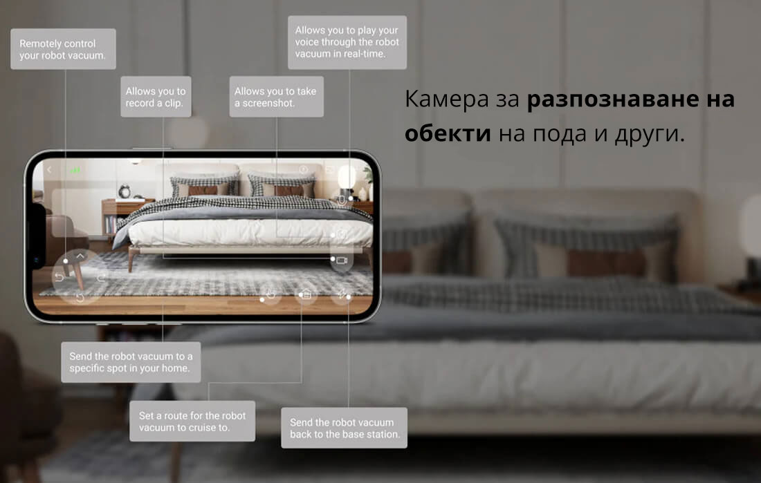 Камера за разпознаване на  обекти на пода и други.